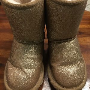 Girls UGG gold sparkle boots